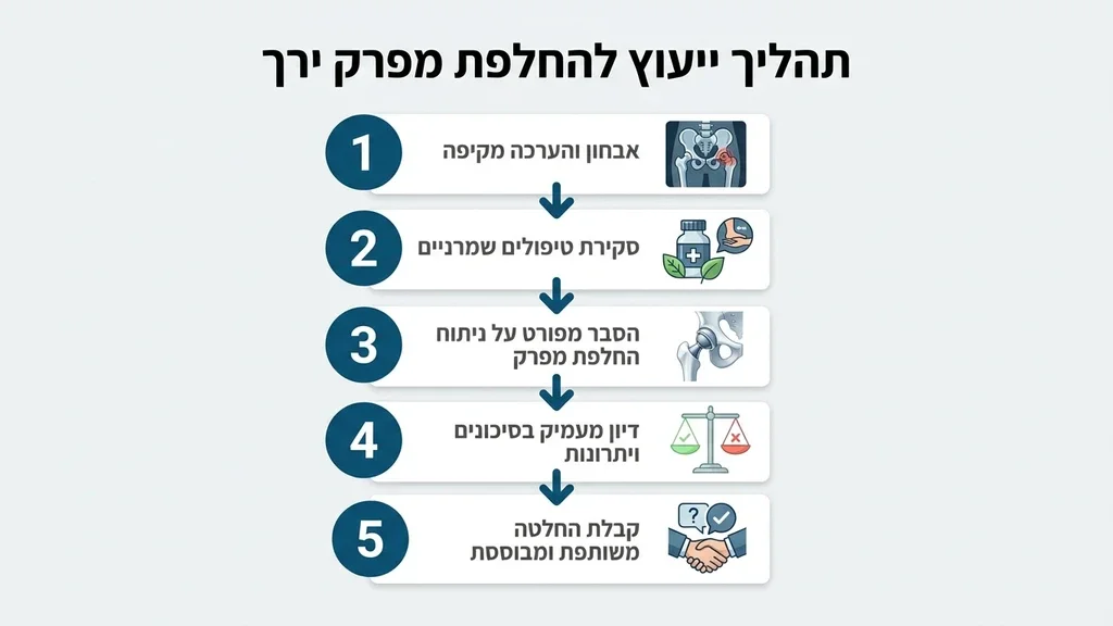 ד״ר דניאל לוין מסביר על טיפולים שמרניים למפרק הירך
